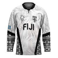 Custom Fiji 2026 Rugby Hockey Jersey Fijian Tapa Pattern LT05 Unisex White - Polynesian Pride