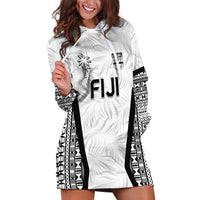 Custom Fiji 2026 Rugby Hoodie Dress Fijian Tapa Pattern LT05 White - Polynesian Pride
