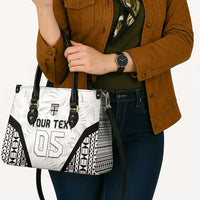 Custom Fiji 2026 Rugby Leather Bag Fijian Tapa Pattern