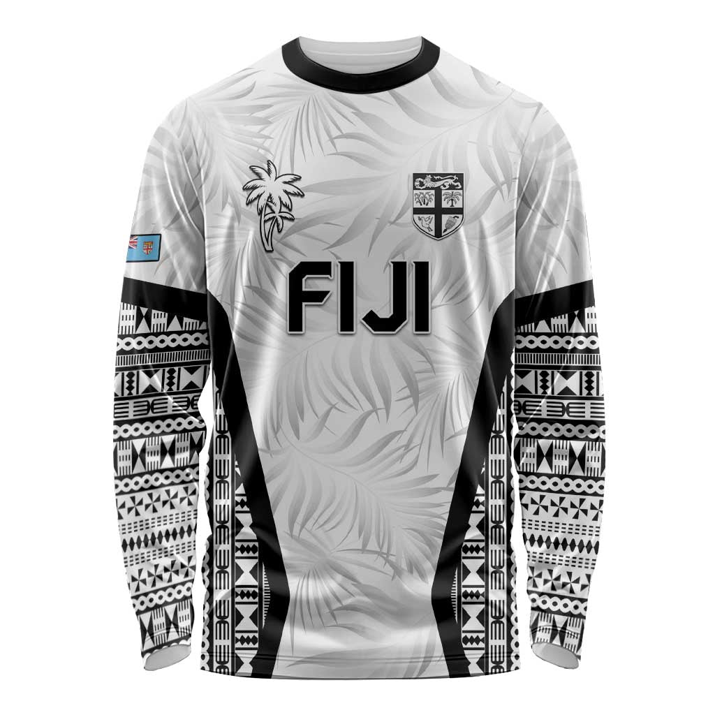 Custom Fiji 2026 Rugby Long Sleeve Shirt Fijian Tapa Pattern