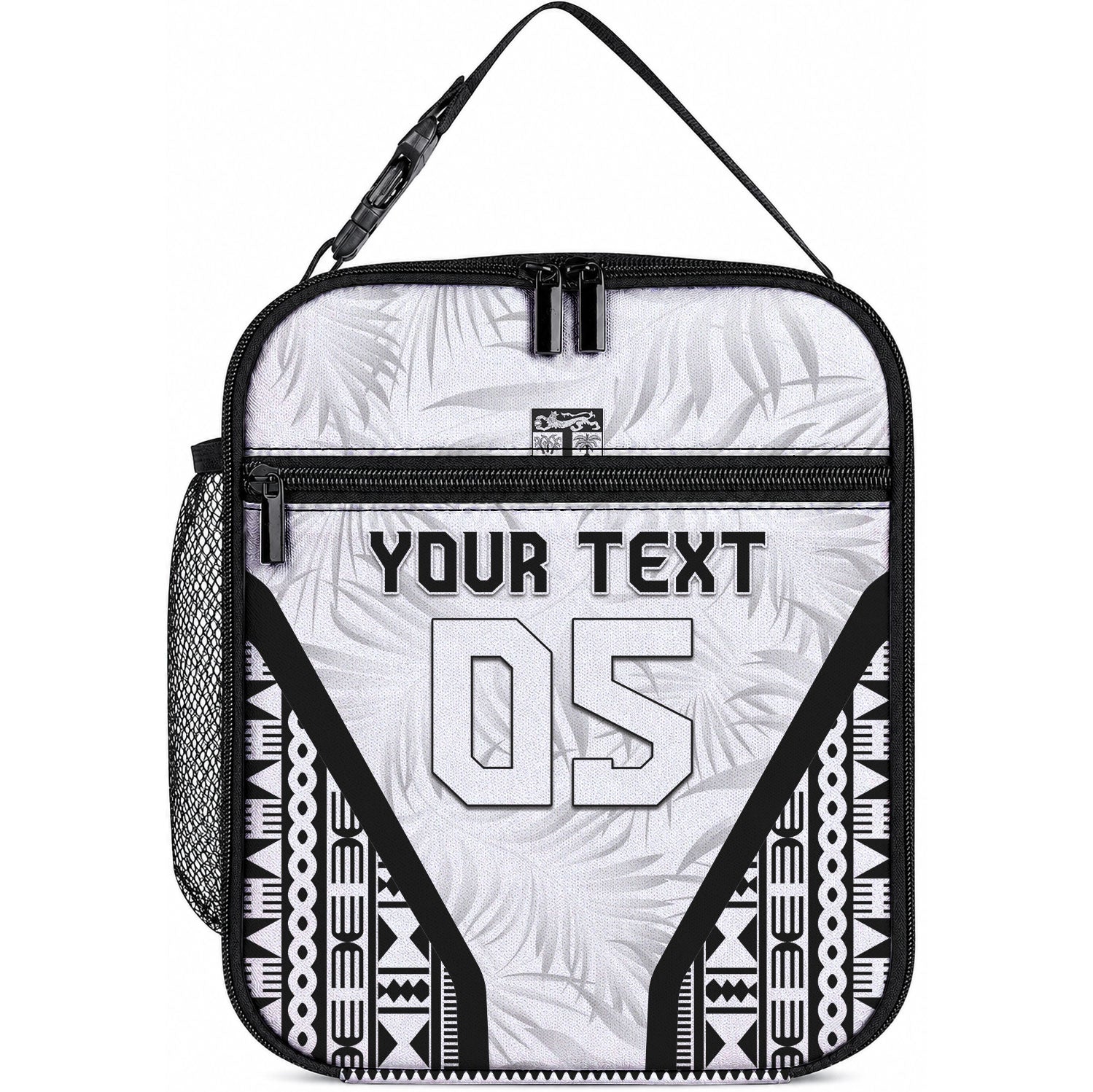 Custom Fiji 2026 Rugby Lunch Bag Fijian Tapa Pattern