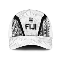 Fiji 2026 Rugby Mesh Trucker Cap Fijian Tapa Pattern LT05 One Size White White - Polynesian Pride