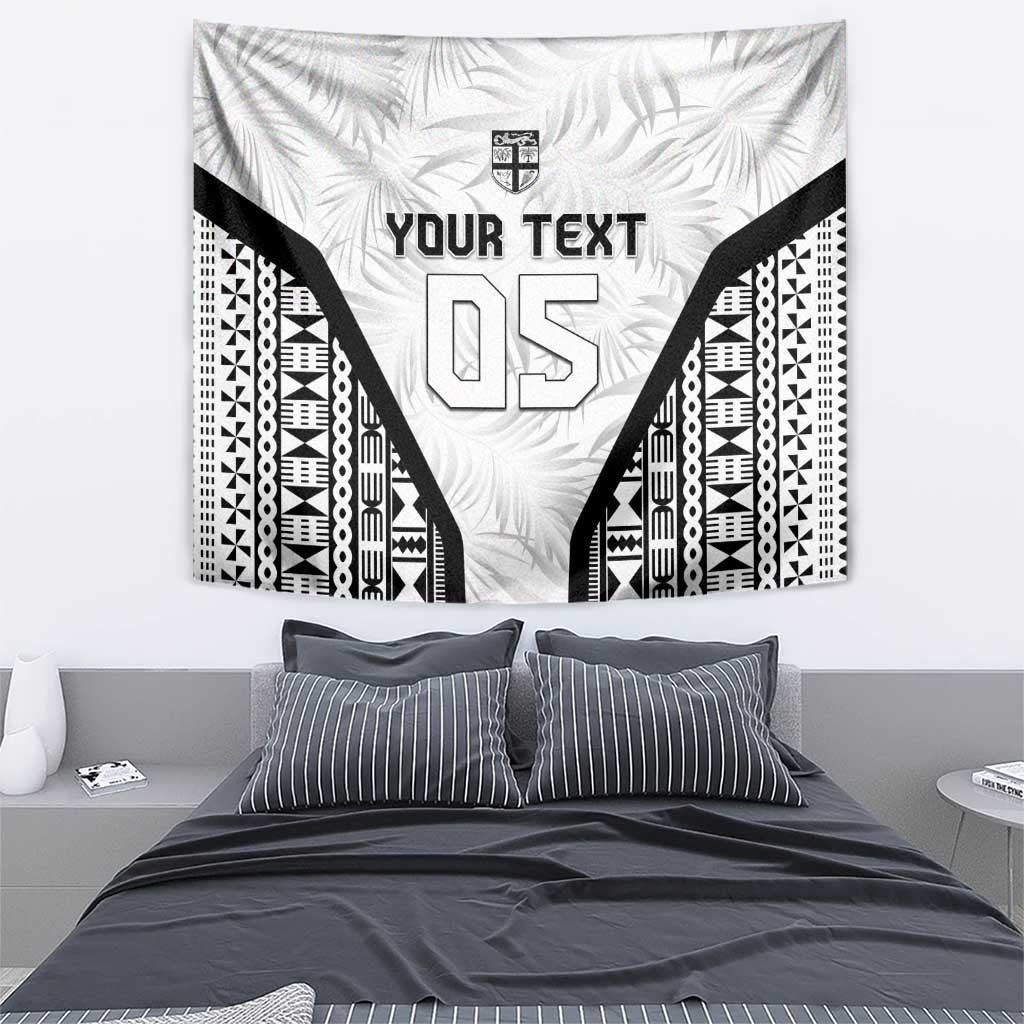 Custom Fiji 2026 Rugby Tapestry Fijian Tapa Pattern