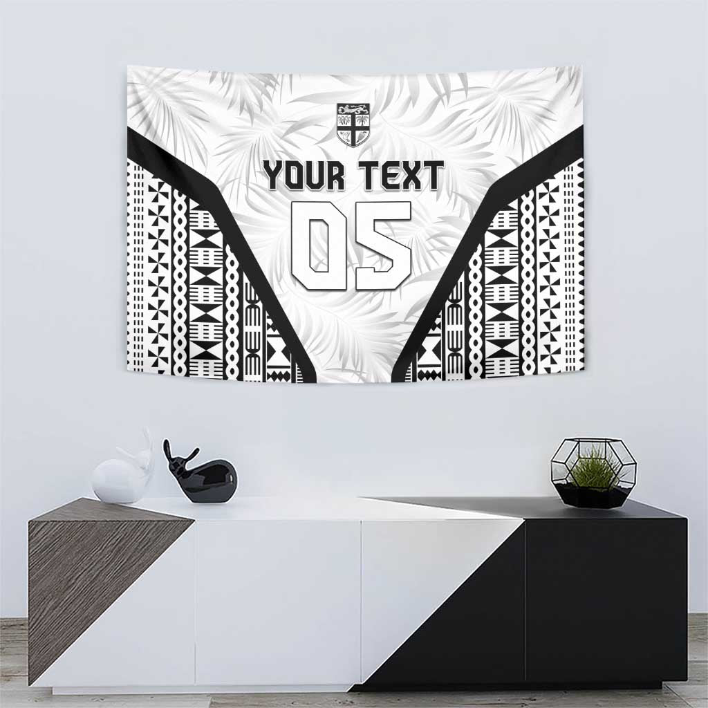 Custom Fiji 2026 Rugby Tapestry Fijian Tapa Pattern