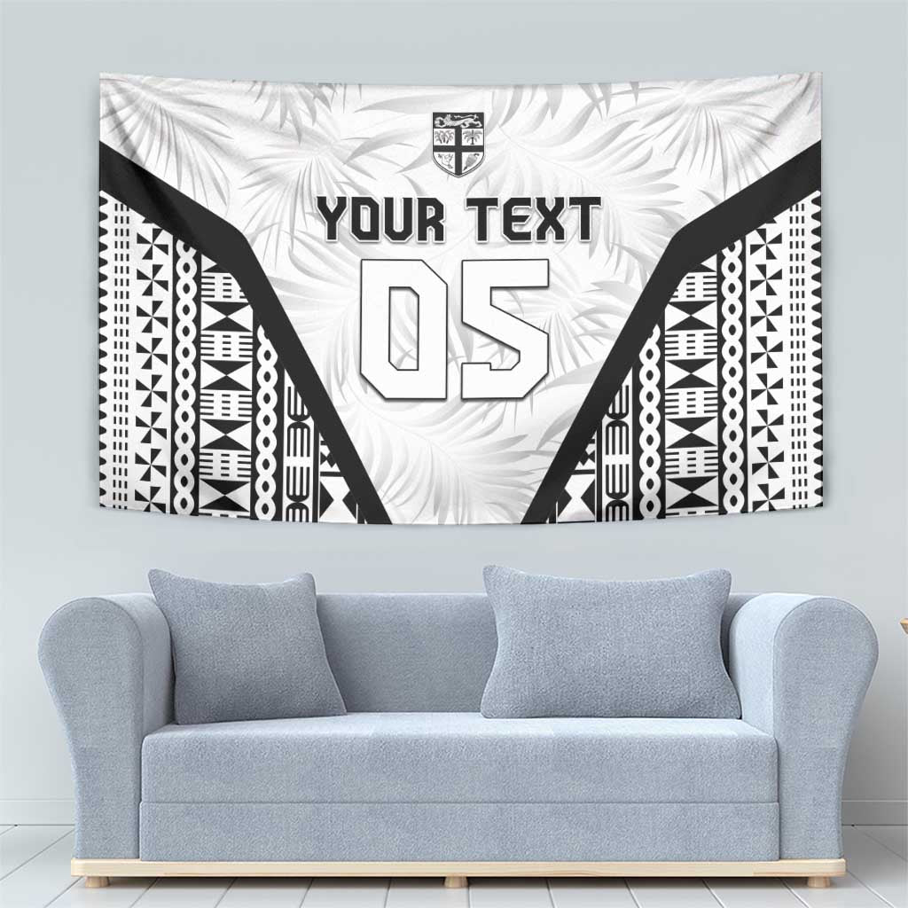 Custom Fiji 2026 Rugby Tapestry Fijian Tapa Pattern