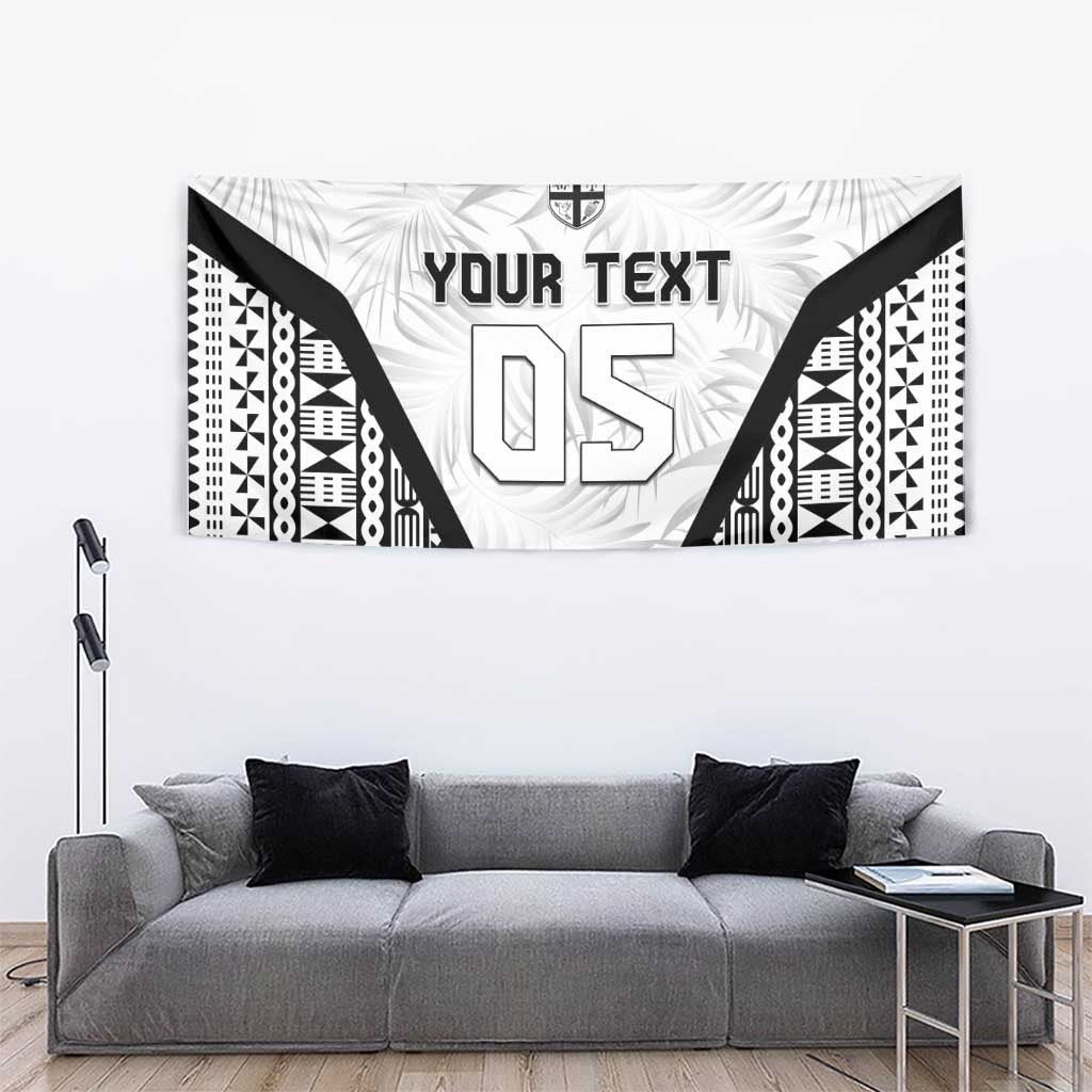 Custom Fiji 2026 Rugby Tapestry Fijian Tapa Pattern