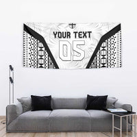 Custom Fiji 2026 Rugby Tapestry Fijian Tapa Pattern