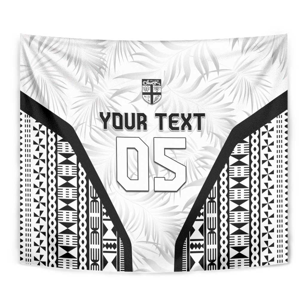 Custom Fiji 2026 Rugby Tapestry Fijian Tapa Pattern