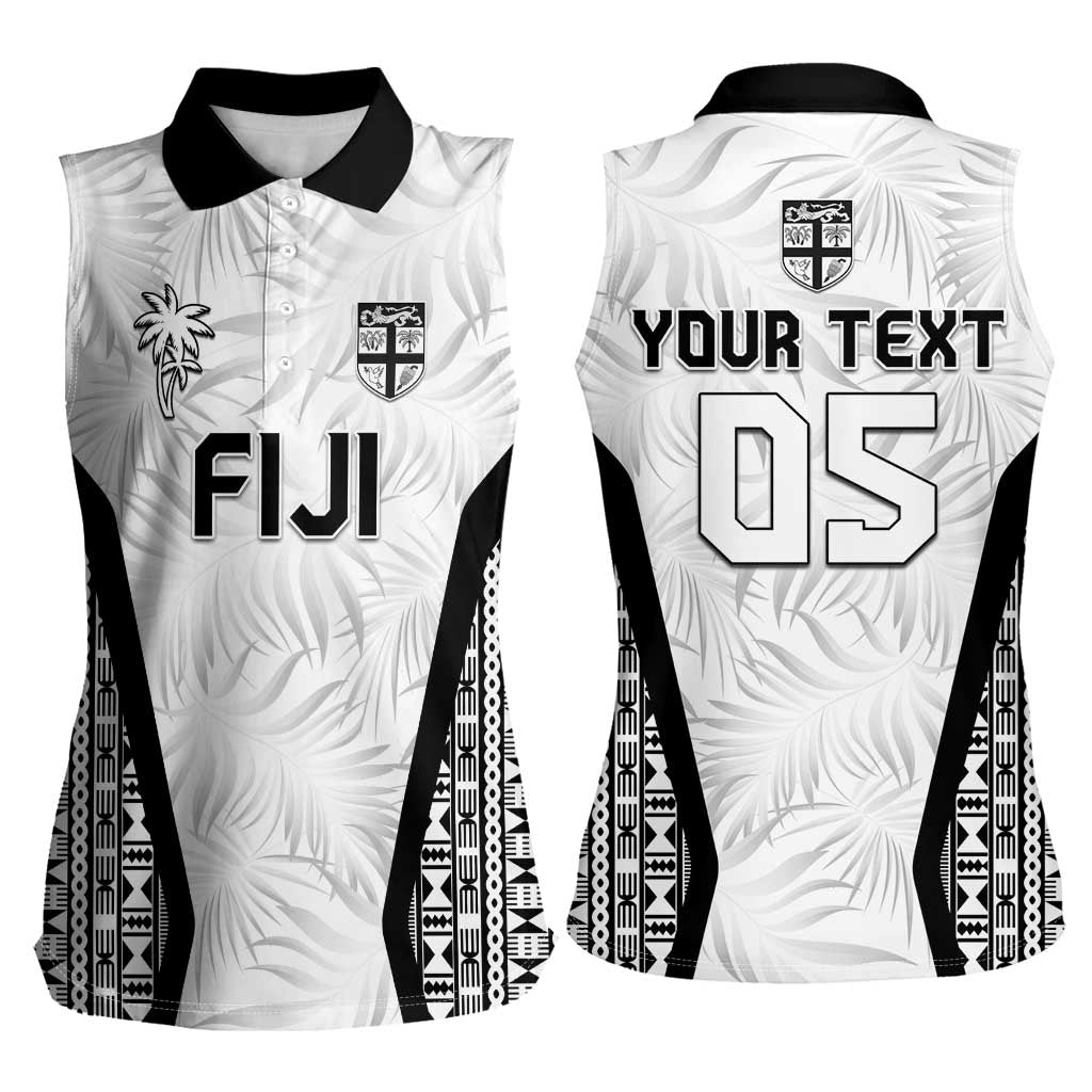 Custom Fiji 2026 Rugby Women Sleeveless Polo Shirt Fijian Tapa Pattern LT05 - Polynesian Pride