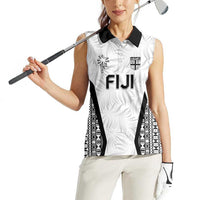 Custom Fiji 2026 Rugby Women Sleeveless Polo Shirt Fijian Tapa Pattern LT05 - Polynesian Pride