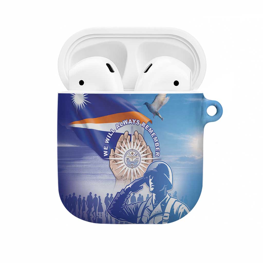 Marshall Islands Remembrance Day AirPods Case We Will Always Remember LT05 Blue - Polynesian Pride