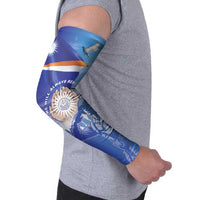 Personalised Marshall Islands Remembrance Day Arm Sleeves We Will Always Remember LT05 - Polynesian Pride