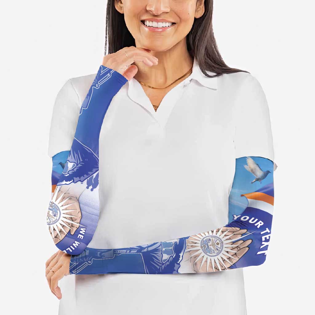 Personalised Marshall Islands Remembrance Day Arm Sleeves We Will Always Remember LT05 - Polynesian Pride