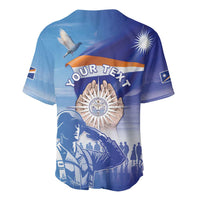 Personalised Marshall Islands Remembrance Day Baseball Jersey We Will Always Remember LT05 - Polynesian Pride