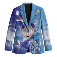 Personalised Marshall Islands Remembrance Day Blazer We Will Always Remember LT05 Unisex Blue - Polynesian Pride