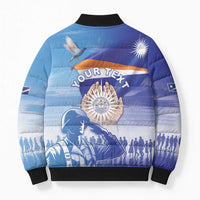 Personalised Marshall Islands Remembrance Day Bomber Puffer Jacket We Will Always Remember LT05 - Polynesian Pride