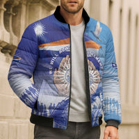 Personalised Marshall Islands Remembrance Day Bomber Puffer Jacket We Will Always Remember LT05 - Polynesian Pride