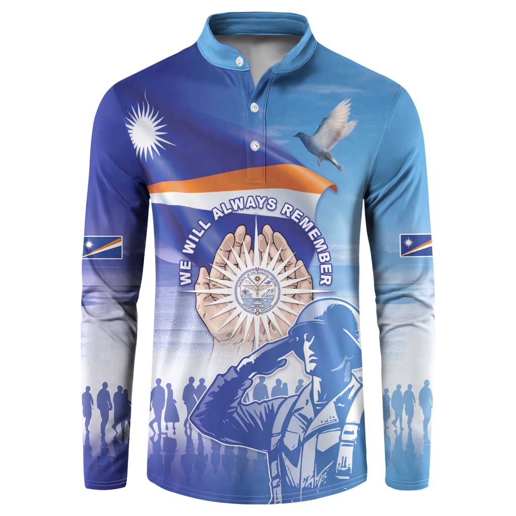 Personalised Marshall Islands Remembrance Day Button Sweatshirt We Will Always Remember