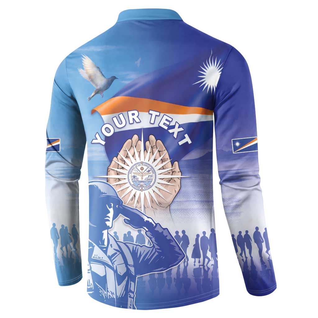 Personalised Marshall Islands Remembrance Day Button Sweatshirt We Will Always Remember