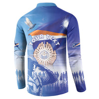 Personalised Marshall Islands Remembrance Day Button Sweatshirt We Will Always Remember