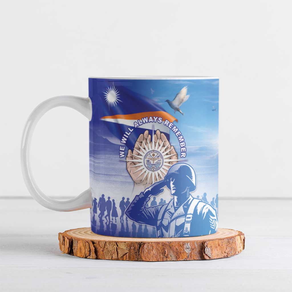 Personalised Marshall Islands Remembrance Day Ceramic Mug We Will Always Remember