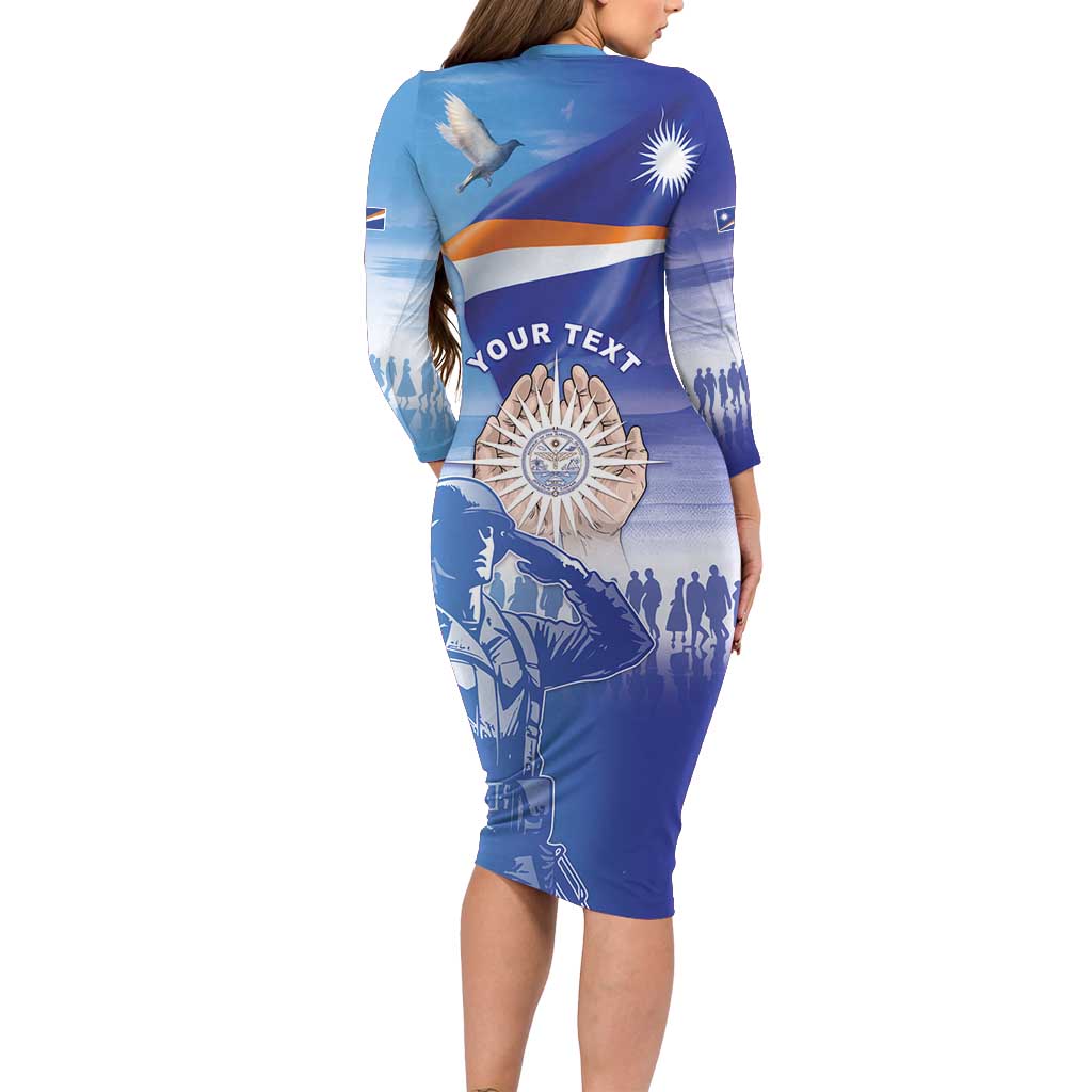 Personalised Marshall Islands Remembrance Day Family Matching Long Sleeve Bodycon Dress and Hawaiian Shirt We Will Always Remember LT05 - Polynesian Pride