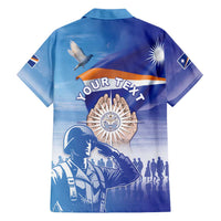 Personalised Marshall Islands Remembrance Day Family Matching Off The Shoulder Long Sleeve Dress and Hawaiian Shirt We Will Always Remember LT05 - Polynesian Pride