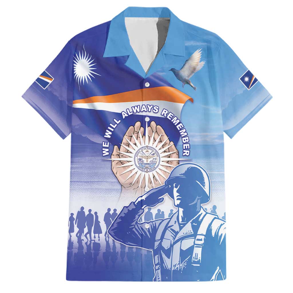 Personalised Marshall Islands Remembrance Day Family Matching Summer Maxi Dress and Hawaiian Shirt We Will Always Remember