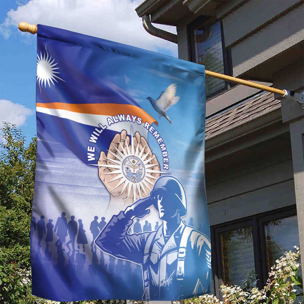 Marshall Islands Remembrance Day Garden Flag We Will Always Remember LT05 - Polynesian Pride