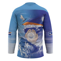 Personalised Marshall Islands Remembrance Day Hockey Jersey We Will Always Remember LT05 - Polynesian Pride