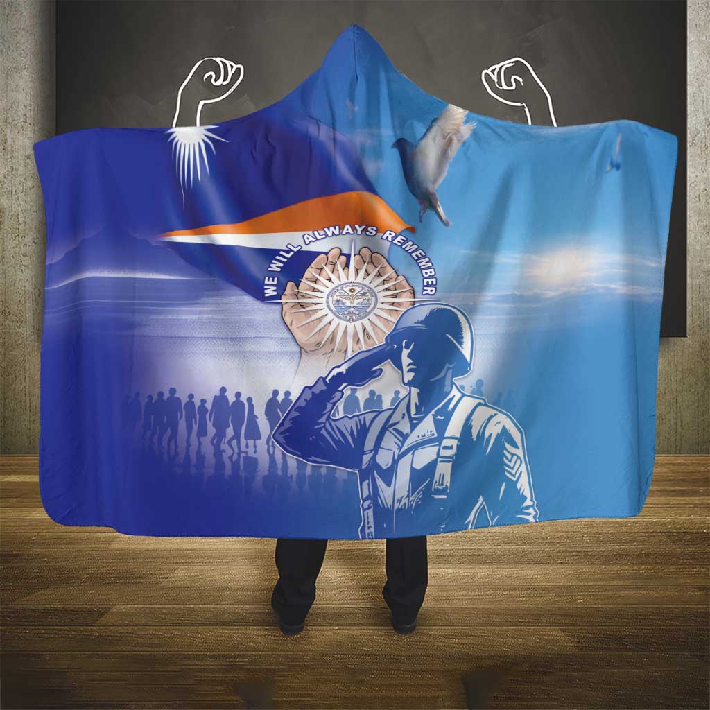 Marshall Islands Remembrance Day Hooded Blanket We Will Always Remember
