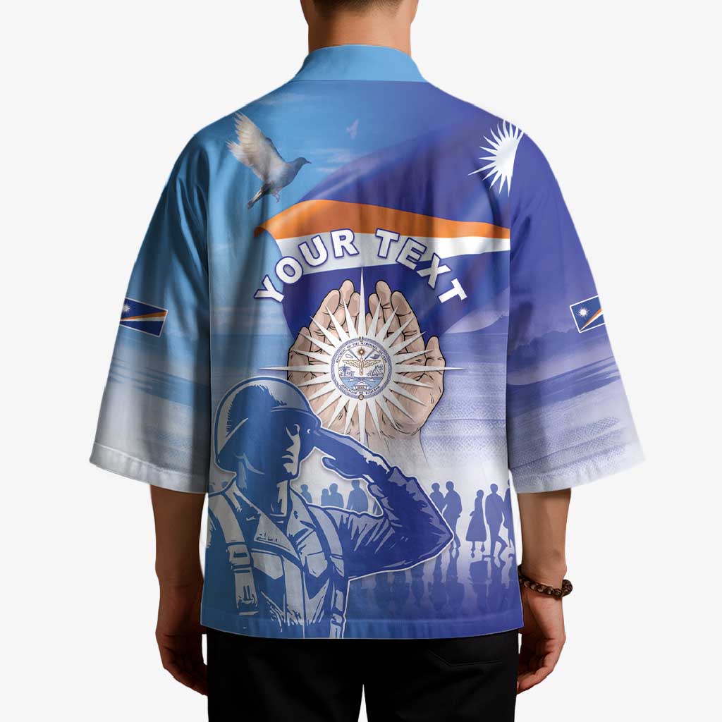 Personalised Marshall Islands Remembrance Day Kimono We Will Always Remember