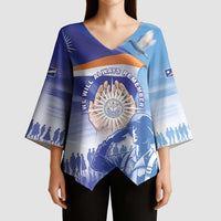 Personalised Marshall Islands Remembrance Day Kimono Sleeve Blouse We Will Always Remember LT05 - Polynesian Pride
