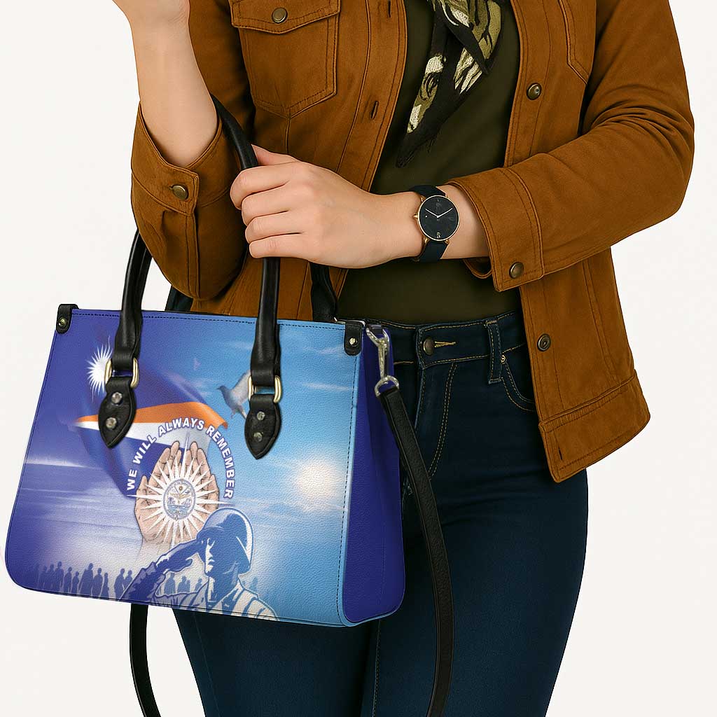 Marshall Islands Remembrance Day Leather Bag We Will Always Remember