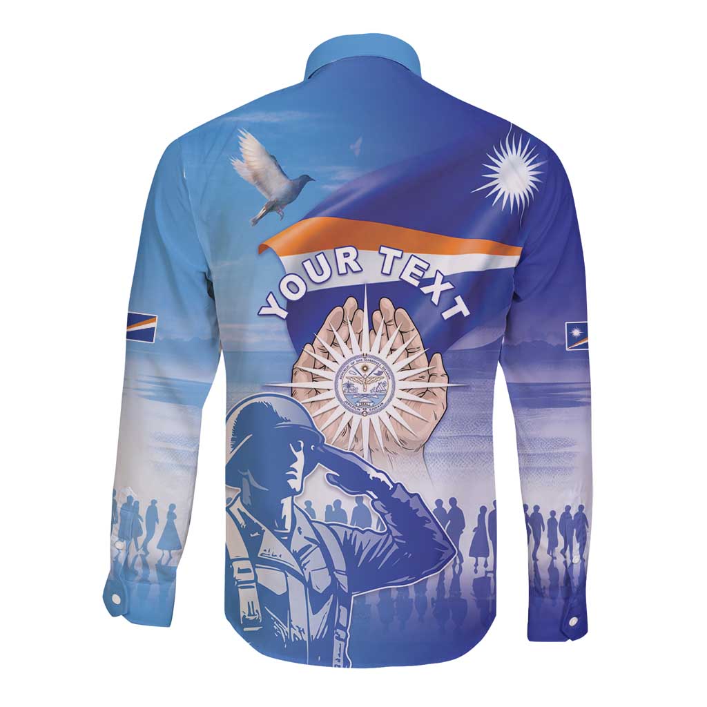 Personalised Marshall Islands Remembrance Day Long Sleeve Button Shirt We Will Always Remember