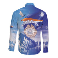Personalised Marshall Islands Remembrance Day Long Sleeve Button Shirt We Will Always Remember