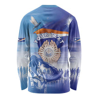 Personalised Marshall Islands Remembrance Day Long Sleeve Shirt We Will Always Remember LT05 - Polynesian Pride