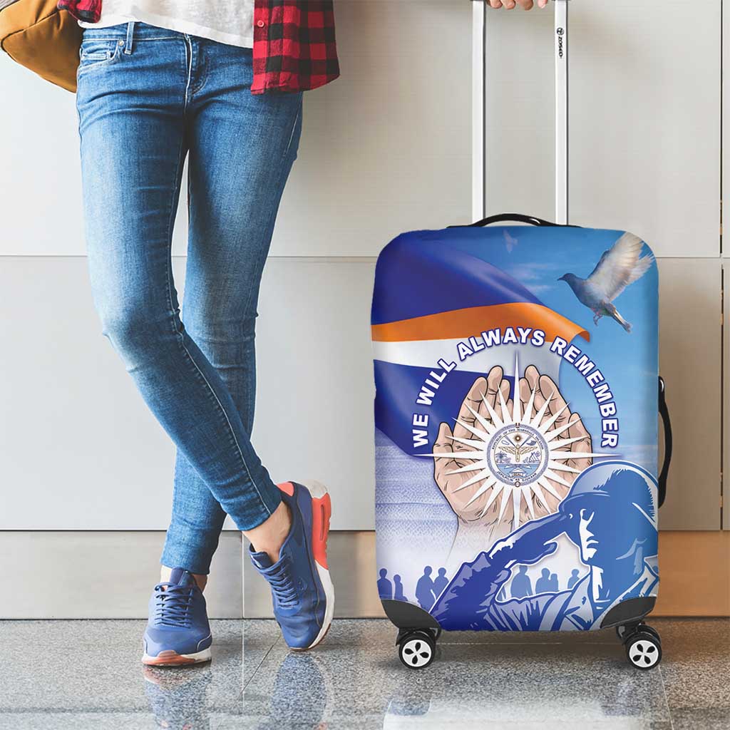 Marshall Islands Remembrance Day Luggage Cover We Will Always Remember