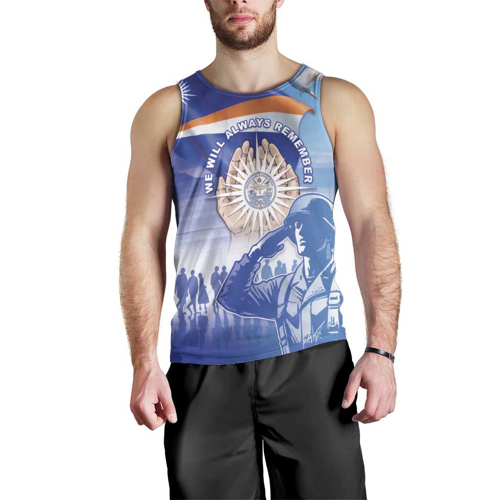 Personalised Marshall Islands Remembrance Day Men Tank Top We Will Always Remember