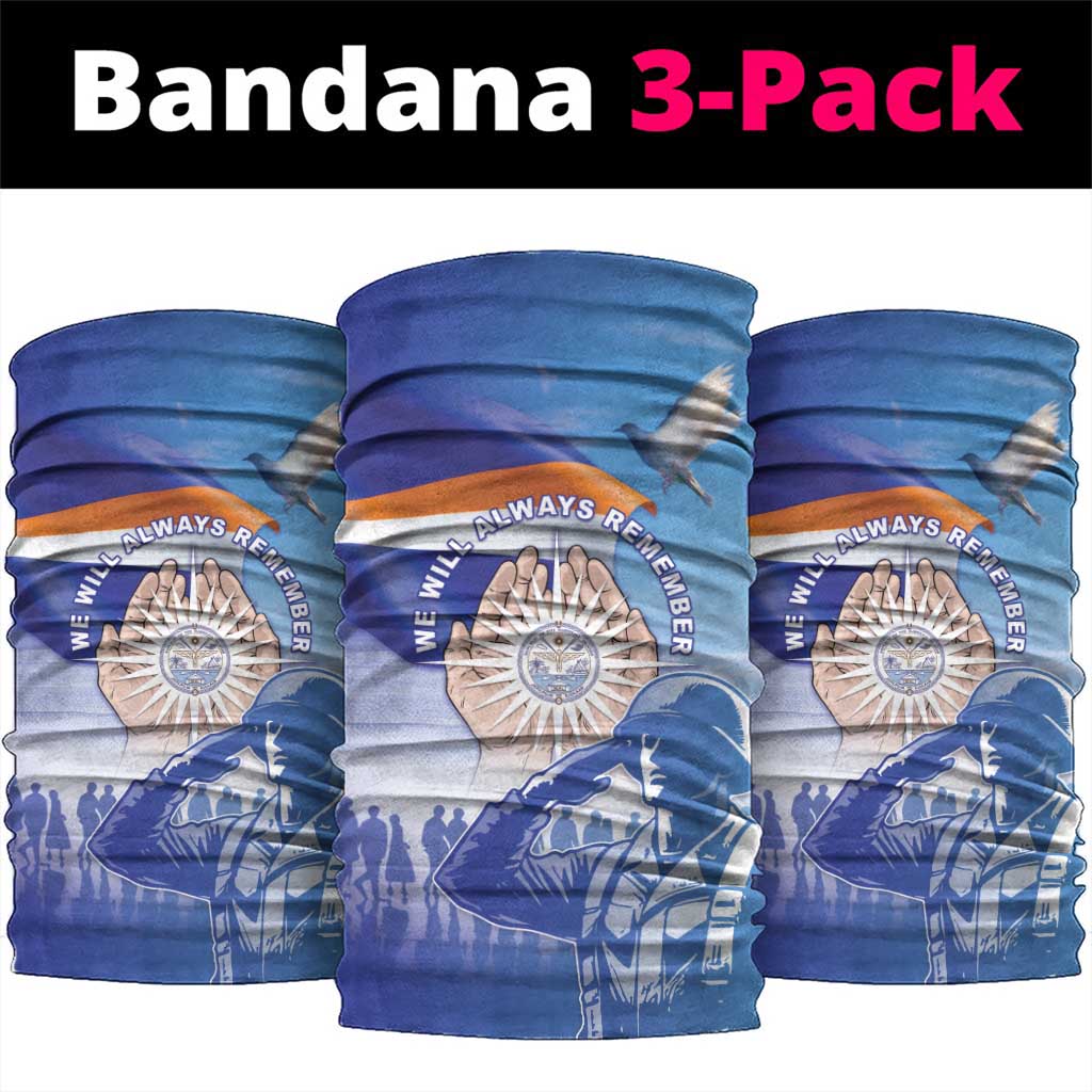 Marshall Islands Remembrance Day Neck Gaiter We Will Always Remember LT05 package One Size: 25*50cm Blue - Polynesian Pride