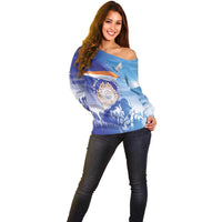 Personalised Marshall Islands Remembrance Day Off Shoulder Sweater We Will Always Remember