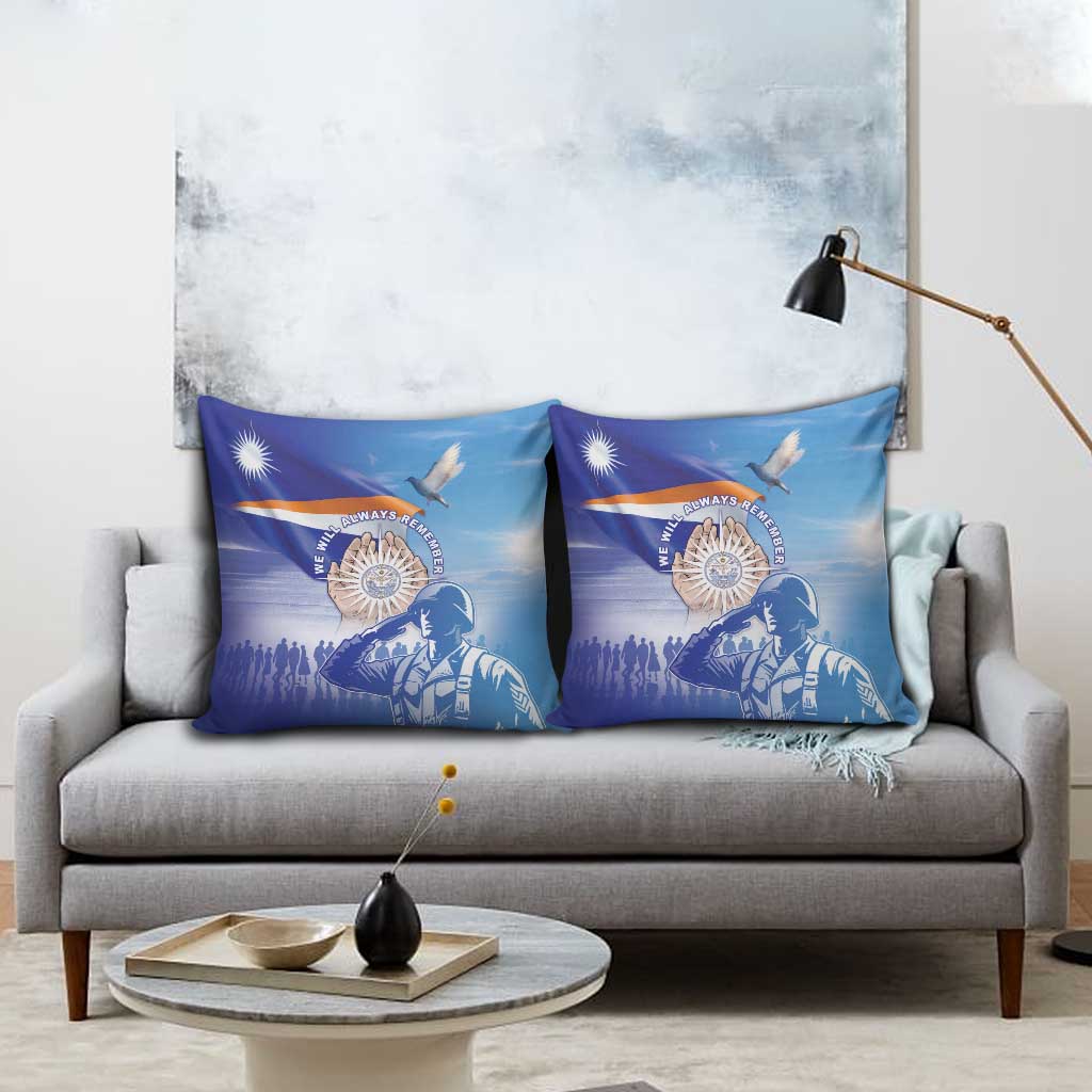 Marshall Islands Remembrance Day Pillow Cover We Will Always Remember LT05 - Polynesian Pride