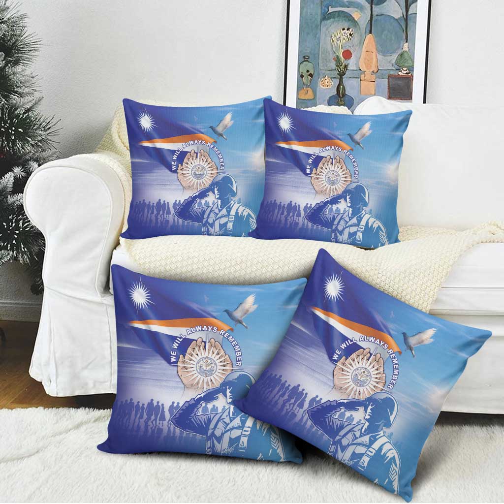 Marshall Islands Remembrance Day Pillow Cover We Will Always Remember LT05 - Polynesian Pride