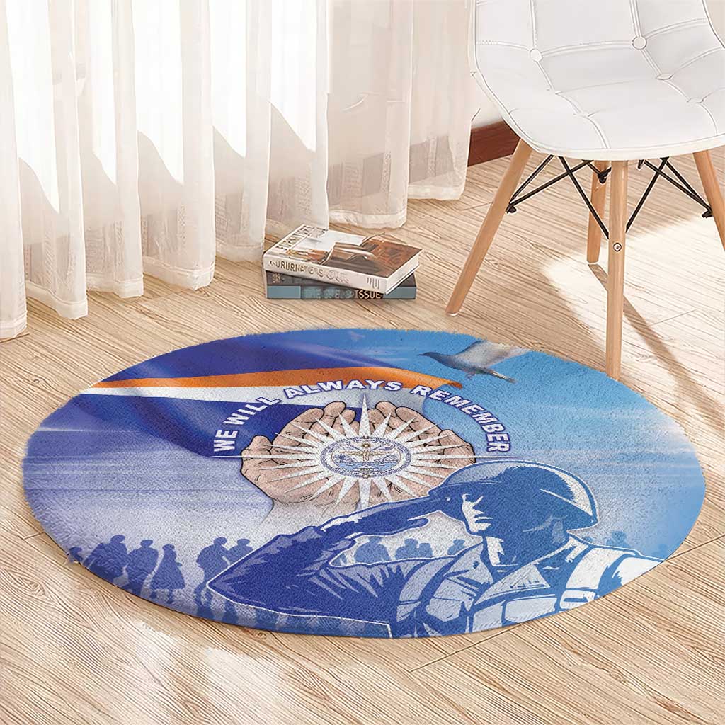 Marshall Islands Remembrance Day Round Carpet We Will Always Remember