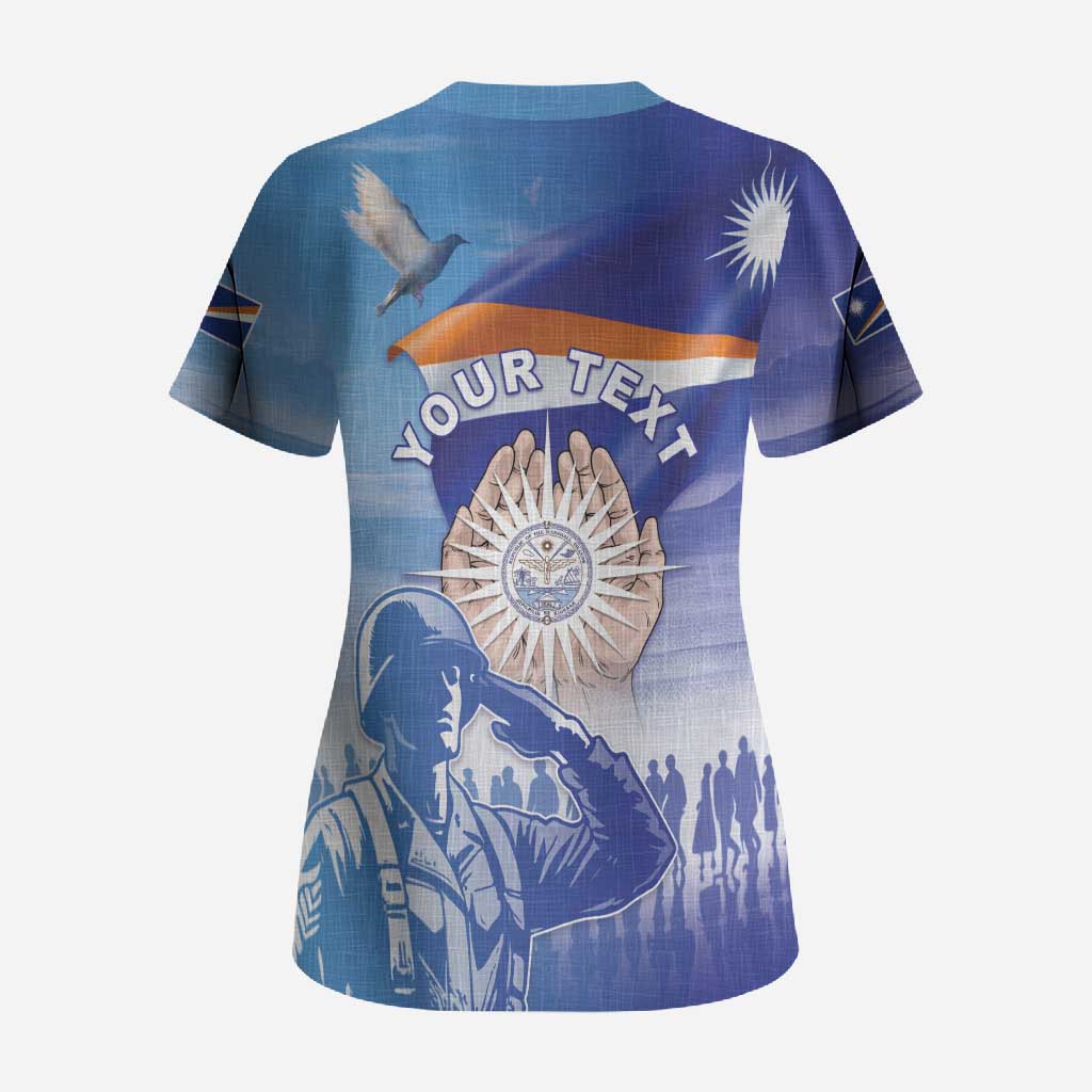 Personalised Marshall Islands Remembrance Day Scrub Top We Will Always Remember