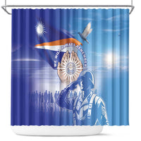 Marshall Islands Remembrance Day Shower Curtain We Will Always Remember LT05 Blue - Polynesian Pride