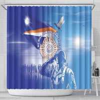 Marshall Islands Remembrance Day Shower Curtain We Will Always Remember LT05 - Polynesian Pride