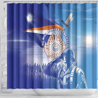 Marshall Islands Remembrance Day Shower Curtain We Will Always Remember LT05 - Polynesian Pride