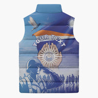 Personalised Marshall Islands Remembrance Day Sleeveless Puffer Jacket We Will Always Remember LT05 - Polynesian Pride