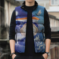 Personalised Marshall Islands Remembrance Day Sleeveless Puffer Jacket We Will Always Remember LT05 - Polynesian Pride